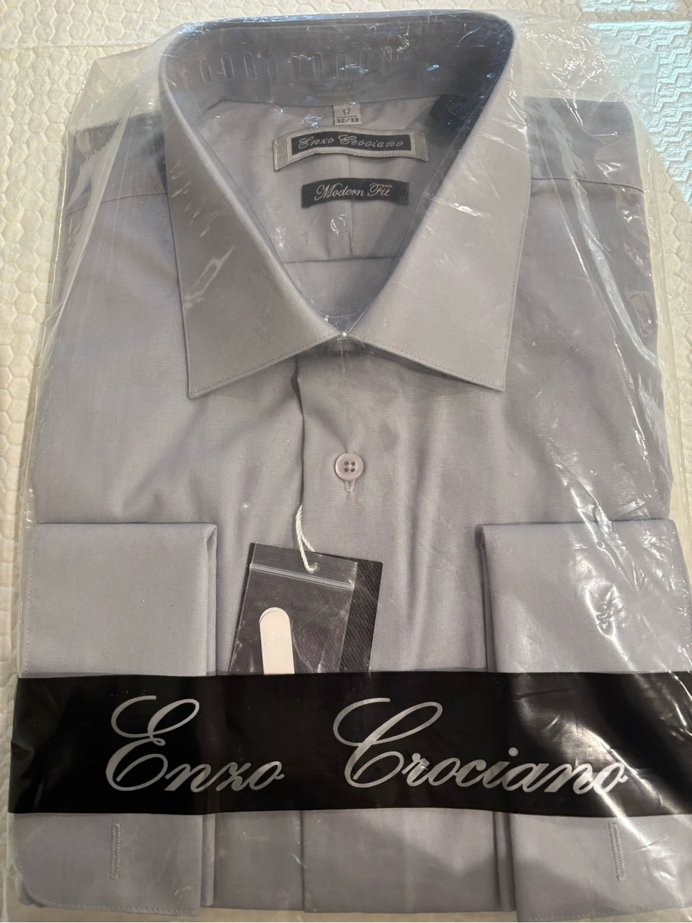 Men's Light Gray Dress Shirt size 17 32/33